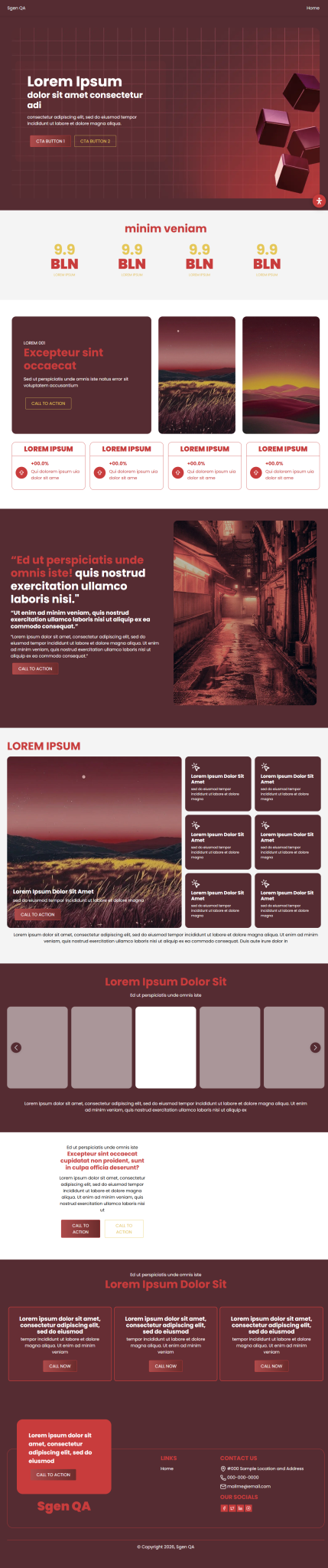 Public site after — restored menu