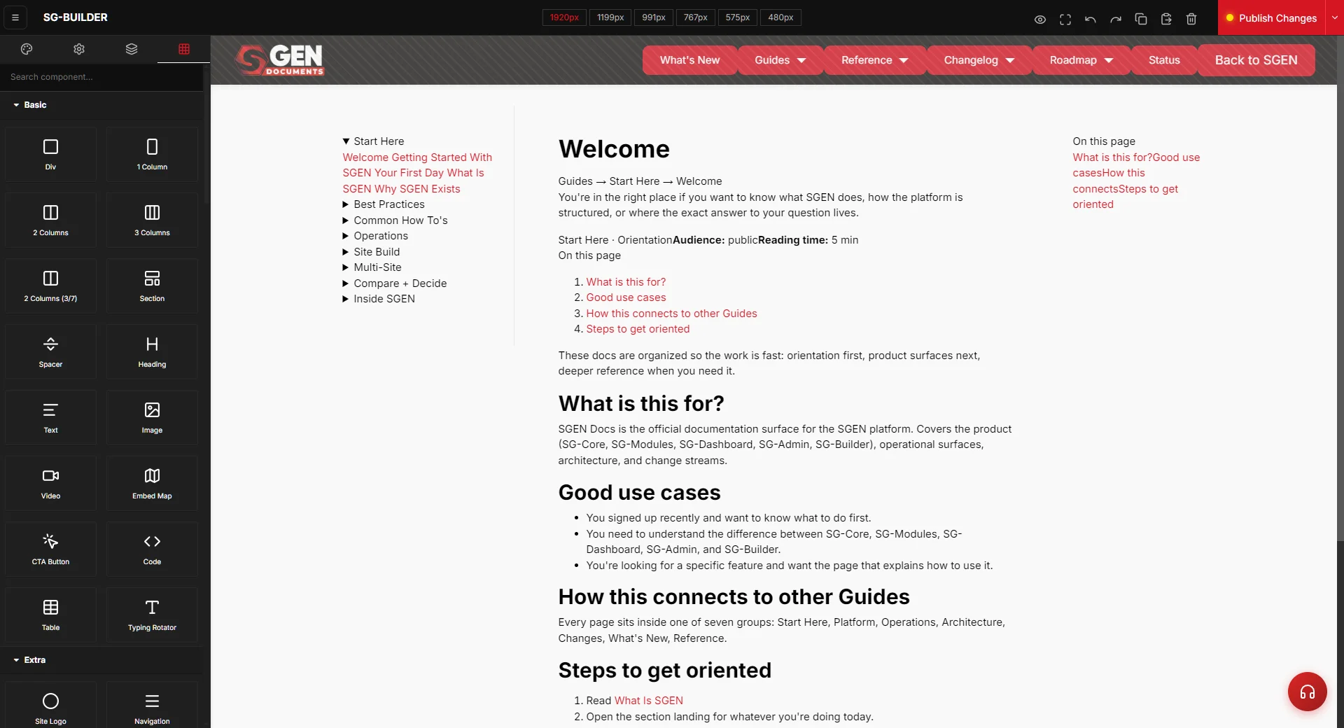 SG-Builder editor